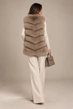 Load image into Gallery viewer, Six Row Fox Fur Gilets