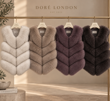 Load image into Gallery viewer, Four Row Fox Fur Gilets