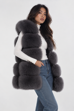 Load image into Gallery viewer, Five Row Fox Fur Gilets