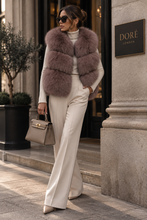 Load image into Gallery viewer, Three Row Fox Fur Gilets