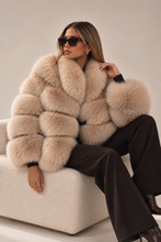 Load image into Gallery viewer, Collared Fox Fur Coat