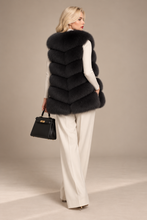 Load image into Gallery viewer, Six Row Fox Fur Gilets
