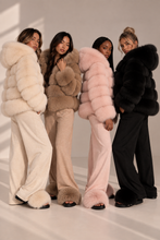 Load image into Gallery viewer, Hooded Crop Ring Fox Fur Coat Full Sleeves