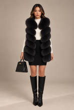 Load image into Gallery viewer, Six Row Fox Fur Gilets