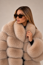 Load image into Gallery viewer, Collared Fox Fur Coat