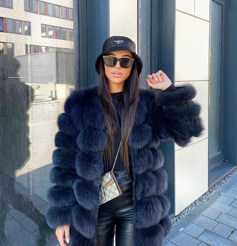 Seven Ring Fox Fur Coat