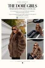 Load image into Gallery viewer, Long Vertical Fox Fur Coat Full Sleeves