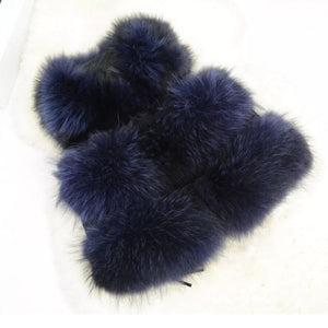 Three Row Raccoon Fur Gilets