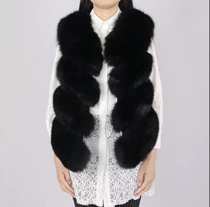 Four Row Fox Fur Gilets