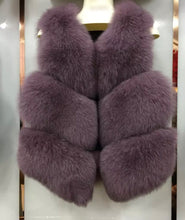 Load image into Gallery viewer, Three Row Fox Fur Gilets