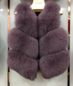 Three Row Fox Fur Gilets