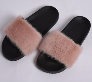 Mink Fur Sliders