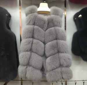 Classic Long Fox Fur Gilets