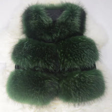 Load image into Gallery viewer, Three Row Raccoon Fur Gilets