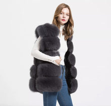 Load image into Gallery viewer, Five Row Fox Fur Gilets