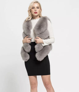 Four Row Fox Fur Gilets