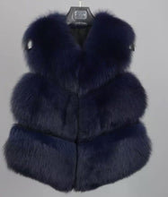 Load image into Gallery viewer, Three Row Fox Fur Gilets