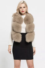 Load image into Gallery viewer, Three Row Fox Fur Gilets