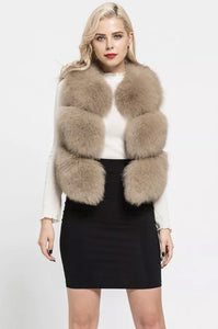 Three Row Fox Fur Gilets