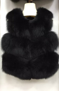 Three Row Fox Fur Gilets