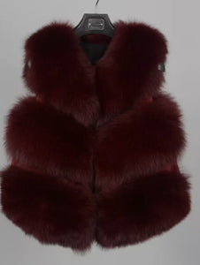 Three Row Fox Fur Gilets