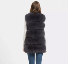 Load image into Gallery viewer, Five Row Fox Fur Gilets