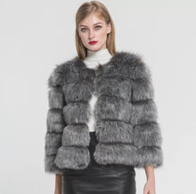 Load image into Gallery viewer, Crop Faux Fur Coat