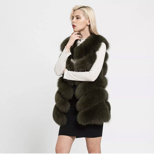 Six Row Fox Fur Gilets