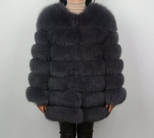 Load image into Gallery viewer, Seven Ring Fox Fur Coat