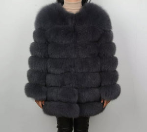 Seven Ring Fox Fur Coat