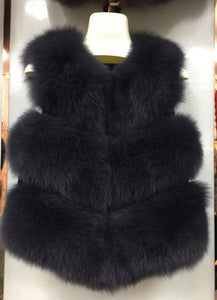 Three Row Fox Fur Gilets