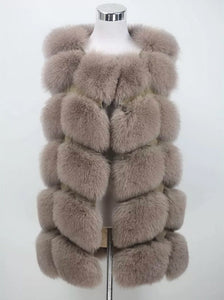 Classic Long Fox Fur Gilets