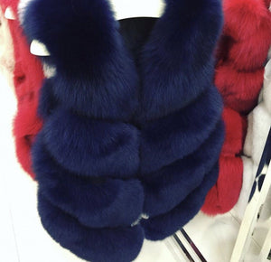 Four Row Fox Fur Gilets