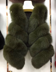 Four Row Fox Fur Gilets