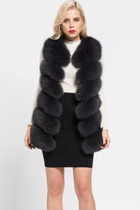 Six Row Fox Fur Gilets