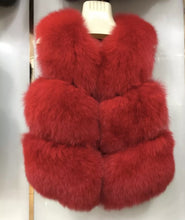 Load image into Gallery viewer, Three Row Fox Fur Gilets