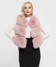 Load image into Gallery viewer, Three Row Fox Fur Gilets