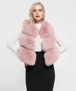 Three Row Fox Fur Gilets