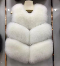 Load image into Gallery viewer, Three Row Fox Fur Gilets