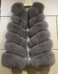 Six Row Fox Fur Gilets