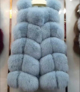 Classic Long Fox Fur Gilets