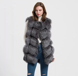 Classic Long Fox Fur Gilets