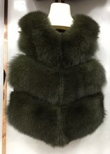 Load image into Gallery viewer, Three Row Fox Fur Gilets