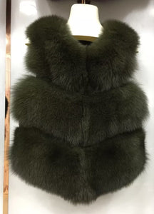 Three Row Fox Fur Gilets