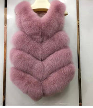 Load image into Gallery viewer, Four Row Fox Fur Gilets