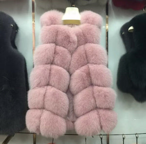 Classic Long Fox Fur Gilets