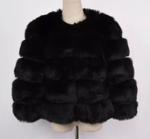 Load image into Gallery viewer, Crop Faux Fur Coat