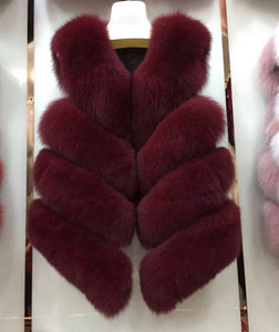 Four Row Fox Fur Gilets